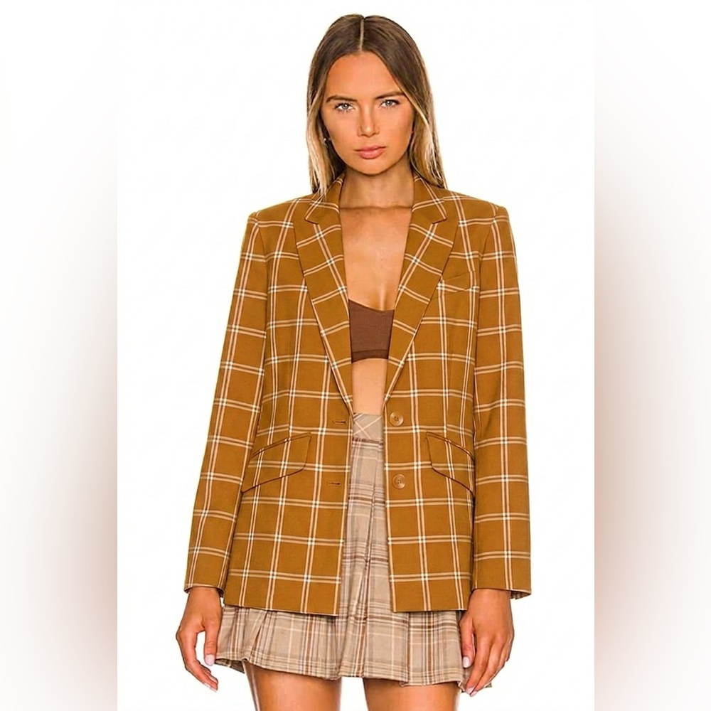 Jonathan Simkhai Plaid Blazer Size 4 Like New